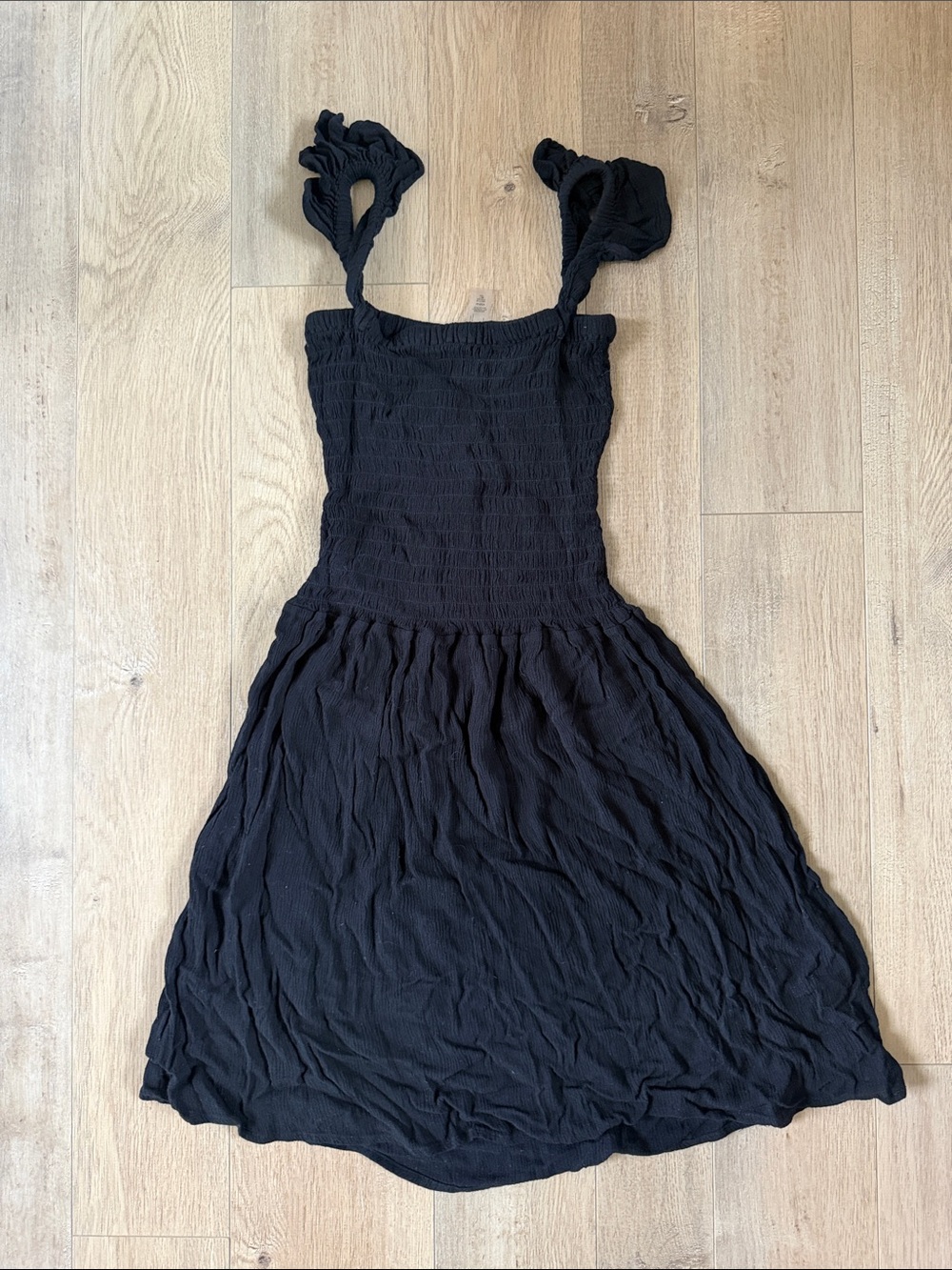 Black Smocked Sundress